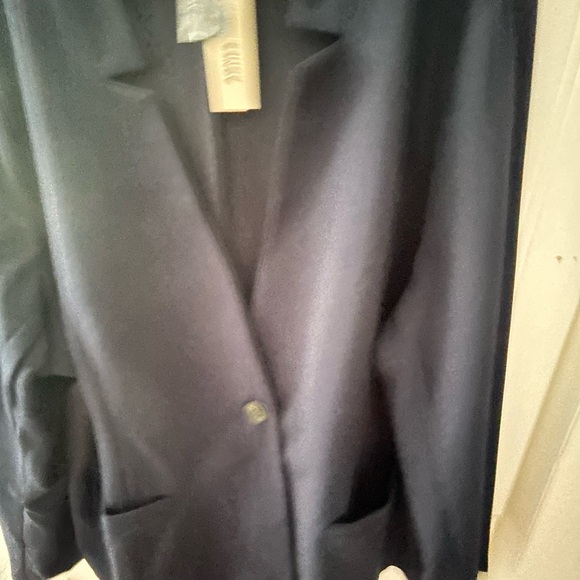 BRAND NEW Agnes Orinda Navy Women's Blazer Lined w/ Long Sleeves and 1 Button Up - Picture 4 of 12